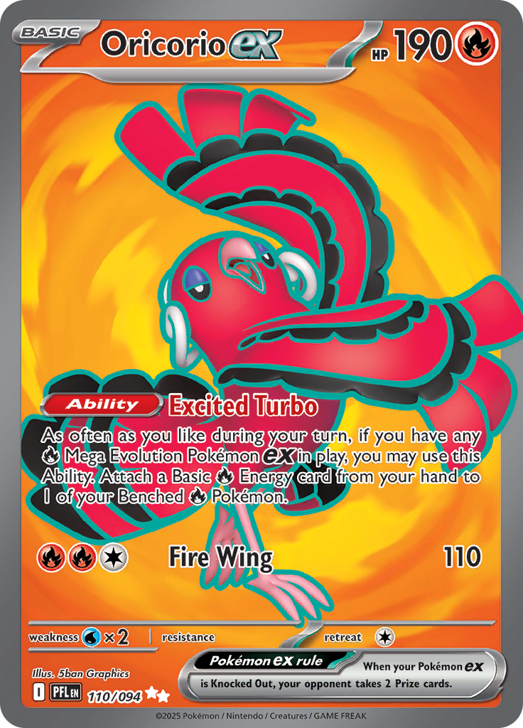 Oricorio ex - #110/094 - Pokémon Mega Evolution - Phantasmal Flames