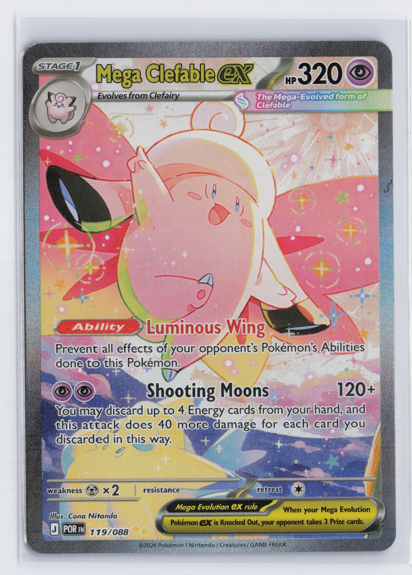 Mega Clefable ex - #119/088 - Pokémon Mega Evolution - Perfect Order