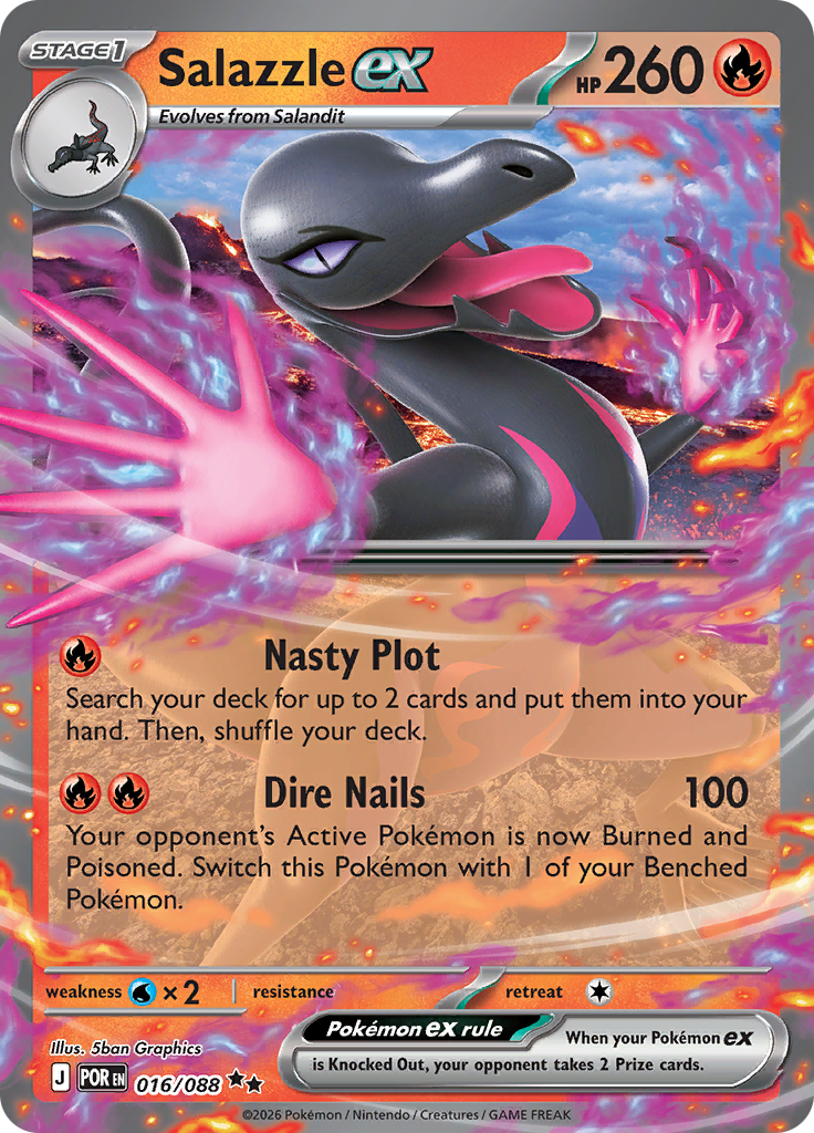 Salazzle ex - #016/088 - Pokémon Mega Evolution - Perfect Order