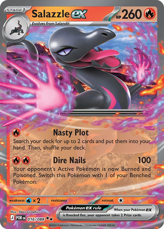 Salazzle ex - #016/088 - Pokémon Mega Evolution - Perfect Order