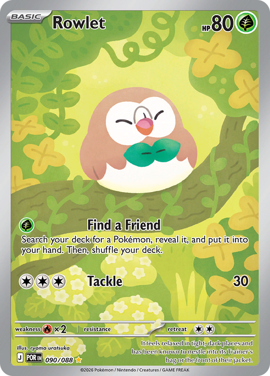Rowlet - #090/088 - Pokémon Mega Evolution - Perfect Order