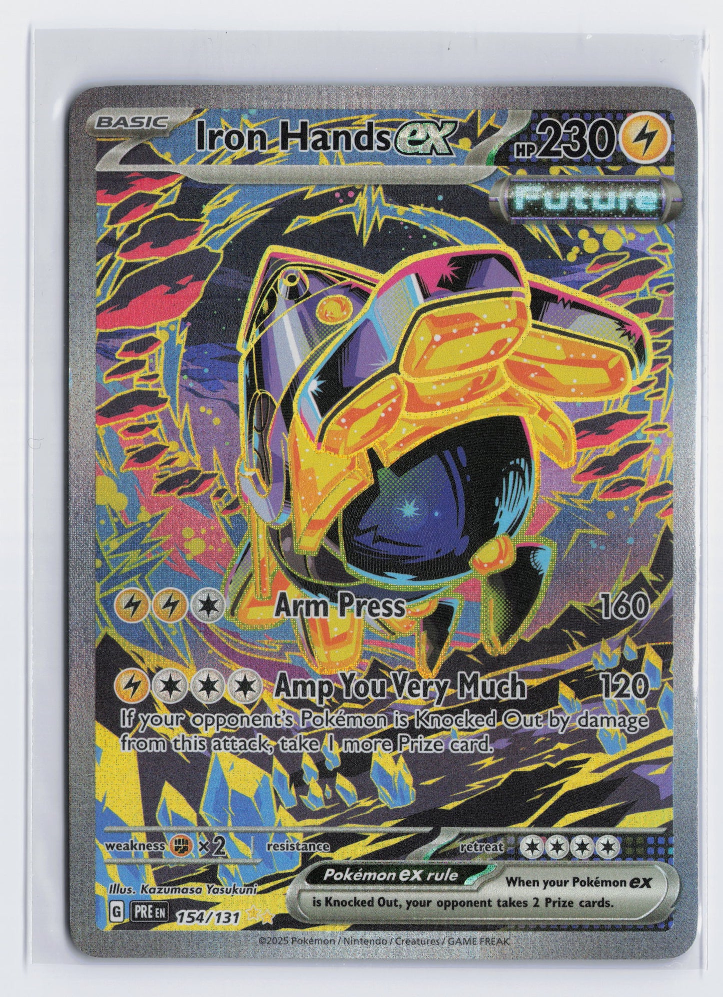 Iron Hands ex - #154/131 - Pokémon Scarlet & Violet - Prismatic Evolution