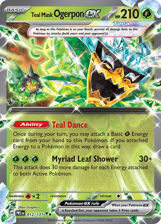 Teal Mask Ogerpon ex - #12/131 - Pokémon Scarlet & Violet - Prismatic Evolution