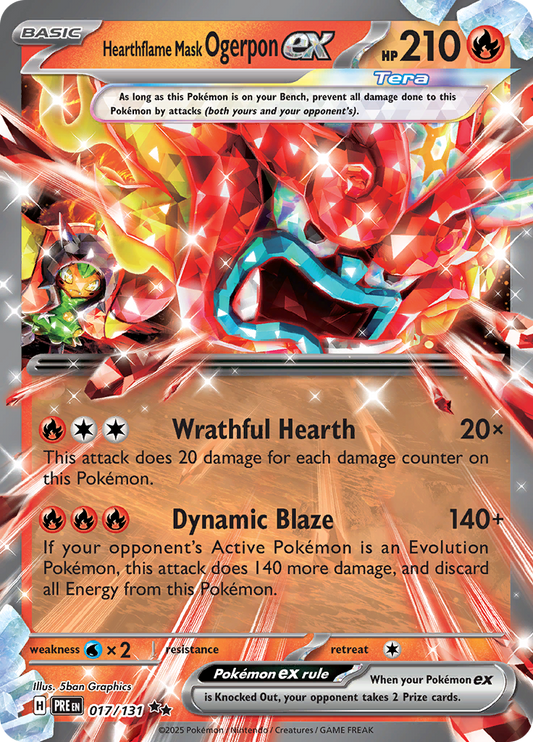 Hearthflame Mask Ogerpon ex - #17/131 - Pokémon Scarlet & Violet - Prismatic Evolution