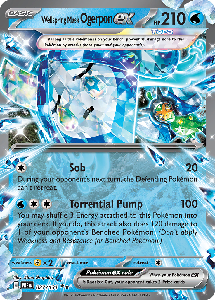 Wellspring Mask Ogerpon ex - #27/131 - Pokémon Scarlet & Violet - Prismatic Evolution