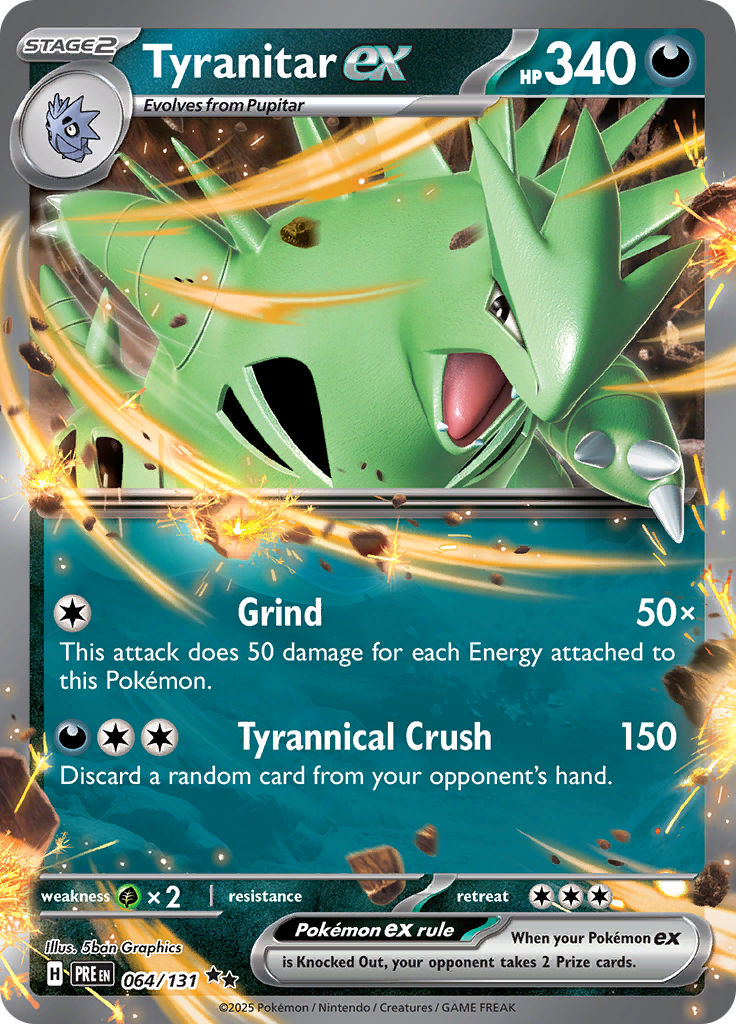 Tyranitar ex - #64/131 - Pokémon Scarlet & Violet - Prismatic Evolution
