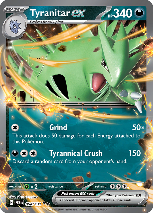 Tyranitar ex - #64/131 - Pokémon Scarlet & Violet - Prismatic Evolution