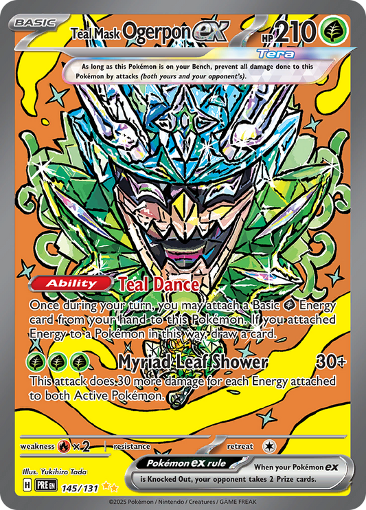 Teal Mask Ogerpon ex - #145/131 - Pokémon Scarlet & Violet - Prismatic Evolution