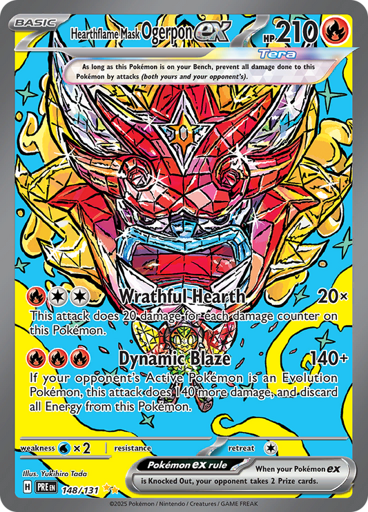 Hearthflame Mask Ogerpon ex - #148/131 - Pokémon Scarlet & Violet - Prismatic Evolution