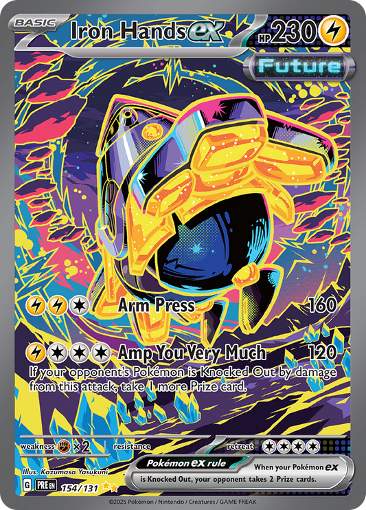 Iron Hands ex - #154/131 - Pokémon Scarlet & Violet - Prismatic Evolution