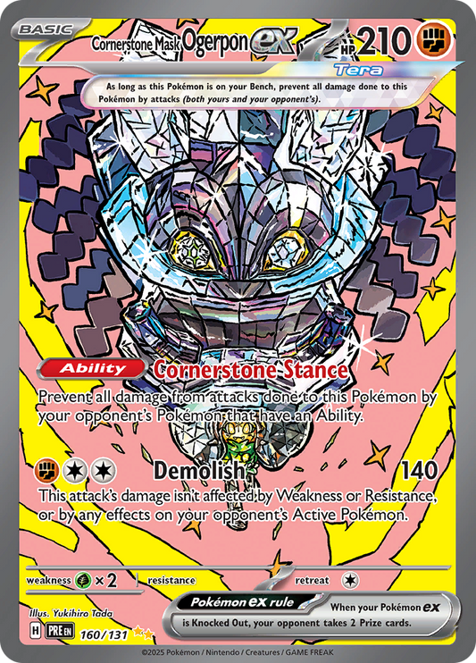 Cornerstone Mask Ogerpon ex - #160/131 - Pokémon Scarlet & Violet - Prismatic Evolution