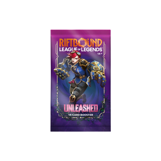 Riftbound League of Legends TCG Unleashed Booster Pack med 14 kort