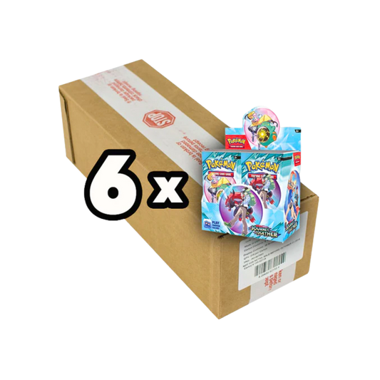 Pokémon Scarlet & Violet Journey Together Booster Box Sealed Case med 6 fabriksförseglade Booster Boxes.