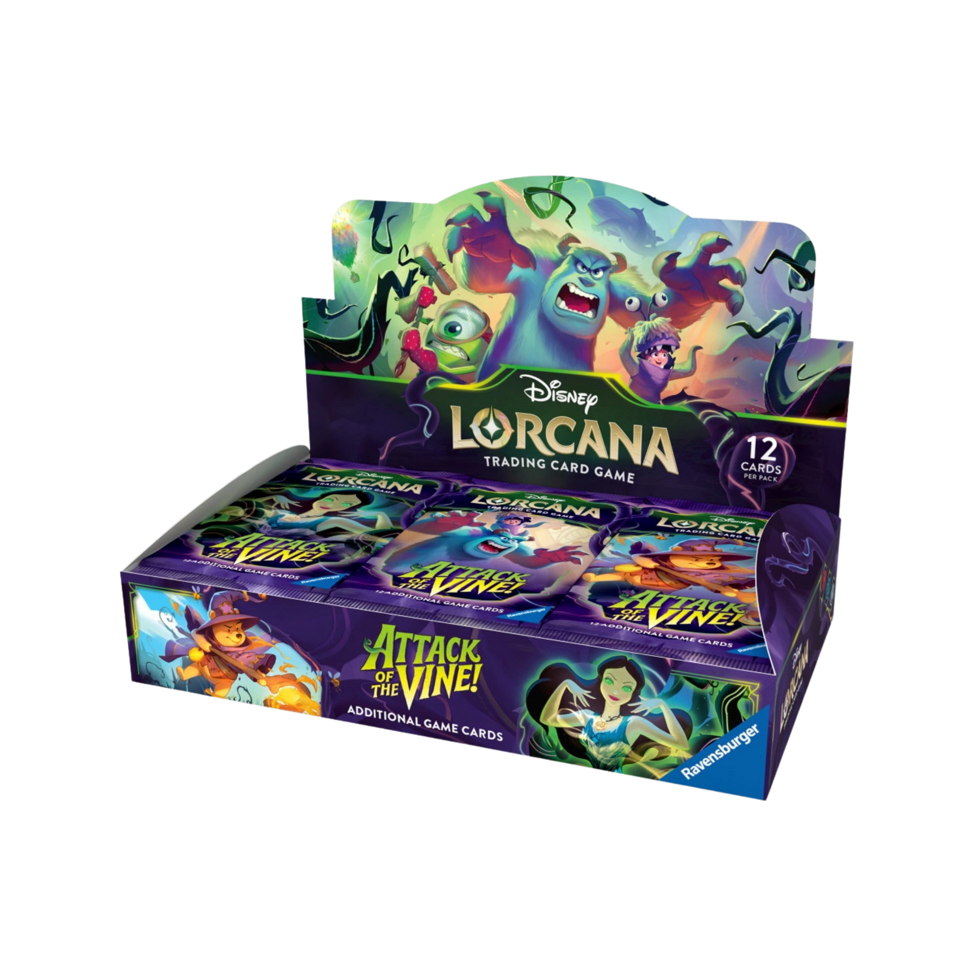 Disney Lorcana Attack of the Vine Booster Box med 24 fabriksförseglade booster packs.