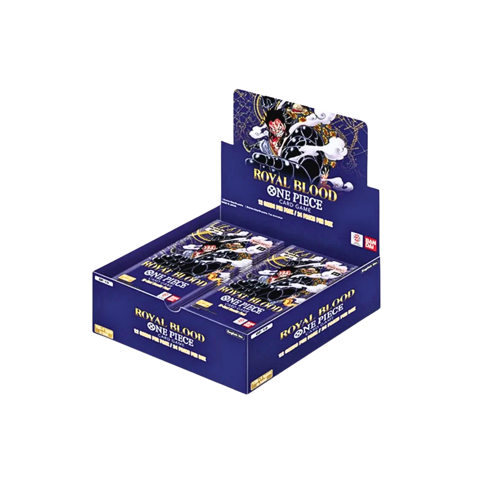 One Piece Card Game Royal Blood Booster Box OP10 display med booster packs
