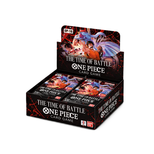 One Piece Card Game OP-16 The Time of Battle Booster Box English med 24 booster packs.