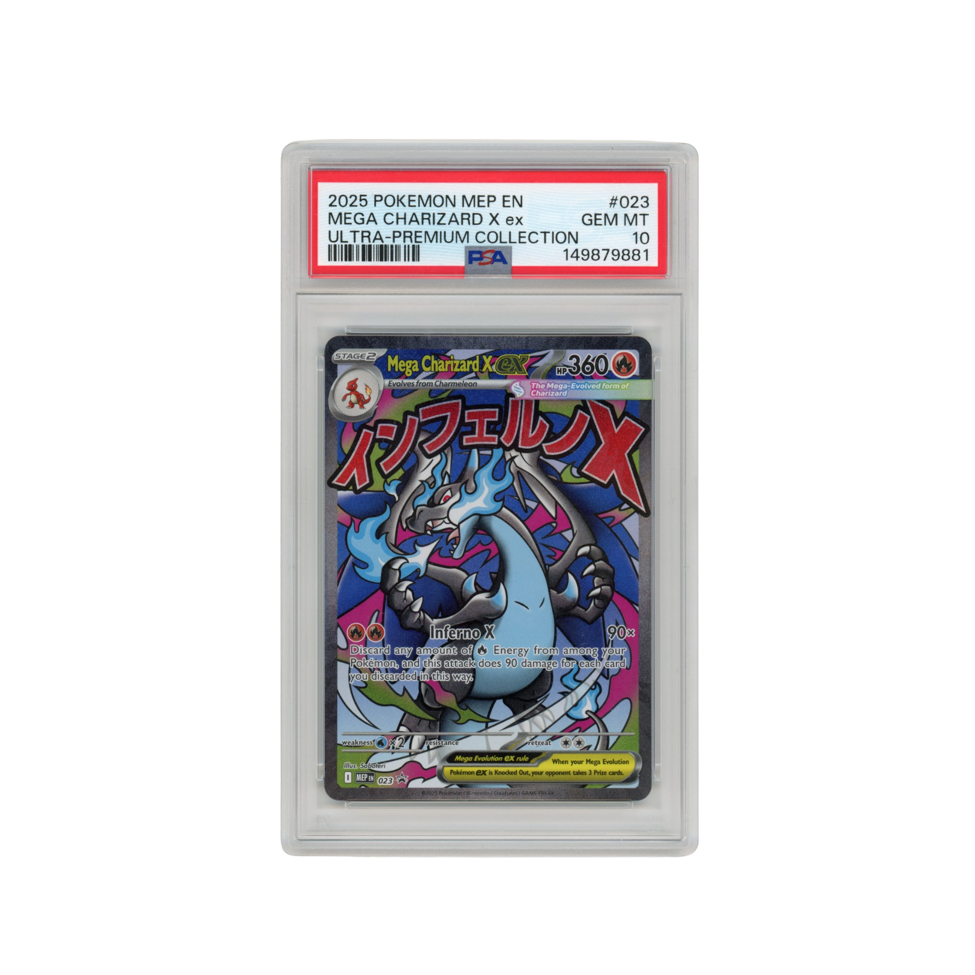 Mega Charizard X EX - #MEP023 PSA 10 - Pokémon Mega & Evolution: Promo