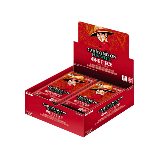 One Piece Card Game OP-13 Carrying On His Will Booster Box English med 24 booster packs.
