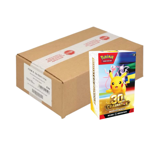 Pokémon Mega Evolution 30th Anniversary Booster Bundle Case x25 – 25 Booster Bundles med totalt 150 booster packs