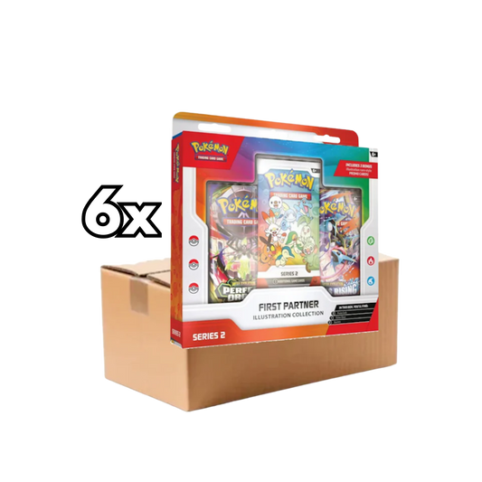 Pokémon TCG First Partner Illustration Collection Series 2 Sealed Case fabriksförseglat originalcase.