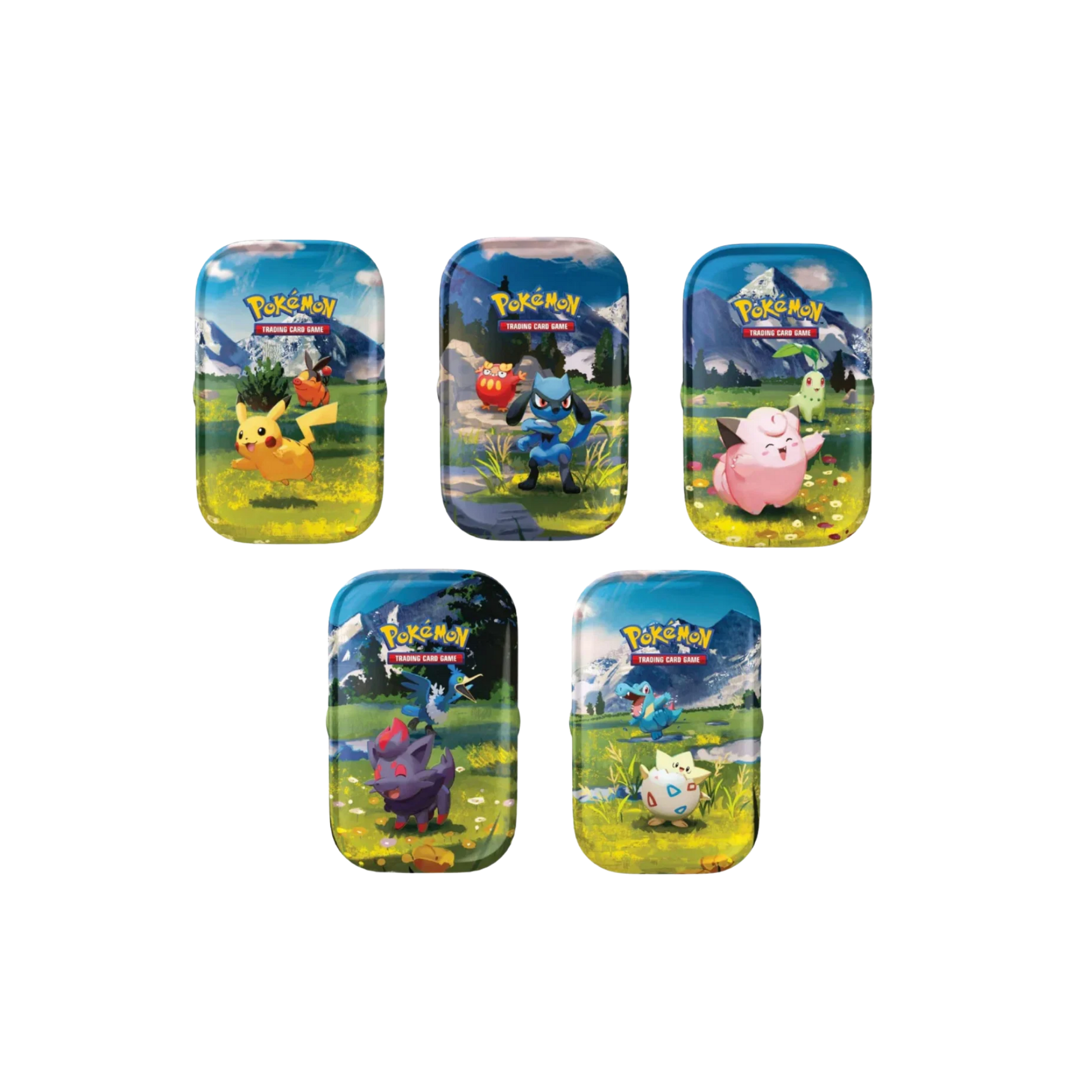 Pokémon Mega Evolution Ascended Heroes Mini Tin med 2 booster packs, klistermärkesark och exklusivt Pokémon Art Card.