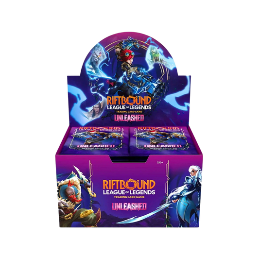 Riftbound League of Legends TCG Unleashed Booster Box förseglad trading card game box
