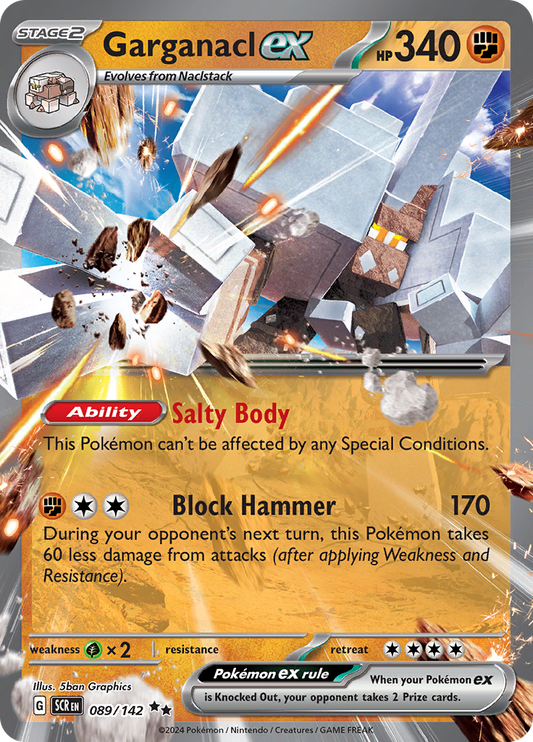 Garganacl ex - #89/142 - Pokémon Scarlet & Violet - Stellar Crown