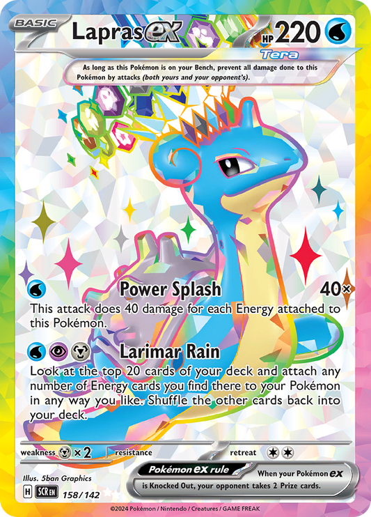 Lapras ex - #158/142 - Pokémon Scarlet & Violet - Stellar Crown