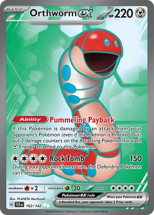Orthworm ex - #162/142 - Pokémon Scarlet & Violet - Stellar Crown