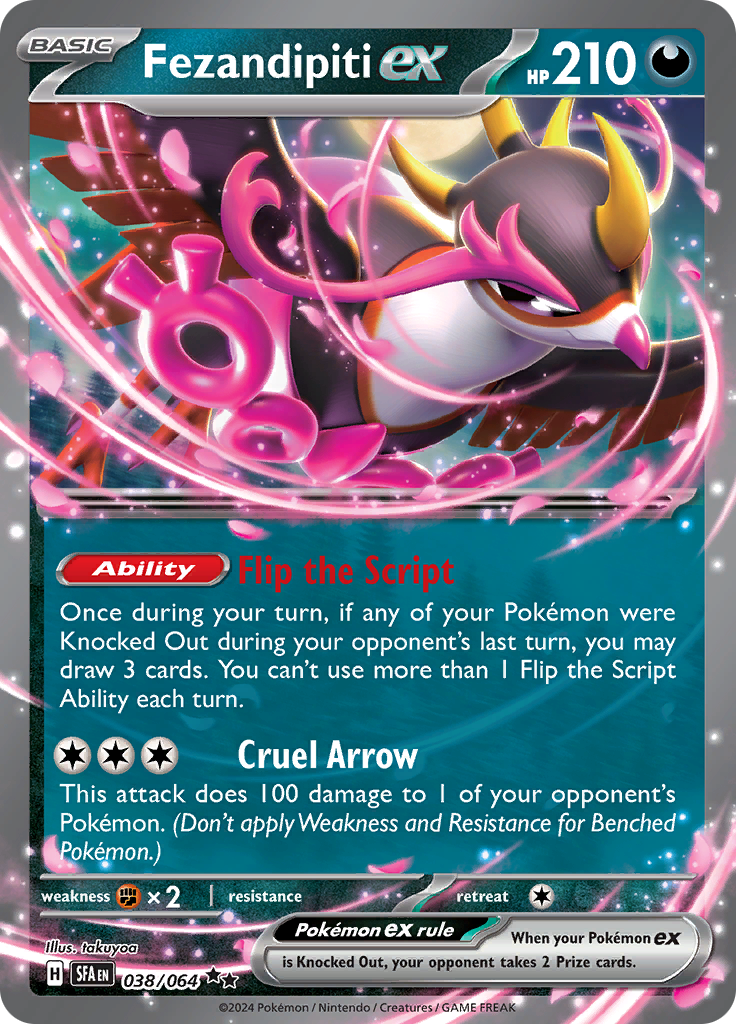Fezandipiti ex - #38/64 - Pokémon Scarlet & Violet - Shrouded Fable