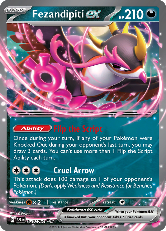 Fezandipiti ex - #38/64 - Pokémon Scarlet & Violet - Shrouded Fable