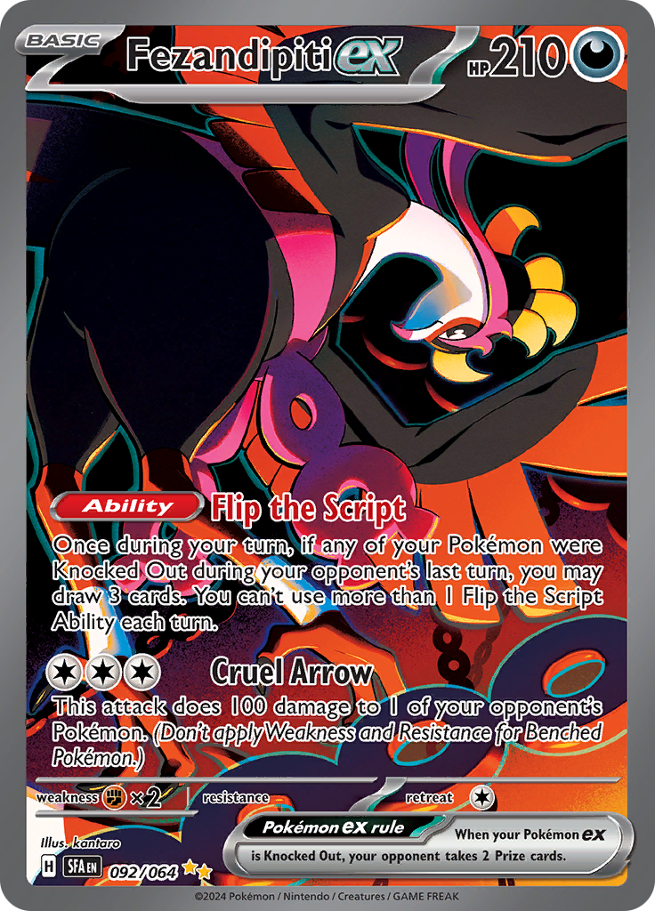 Fezandipiti ex - #92/64 - Pokémon Scarlet & Violet - Shrouded Fable