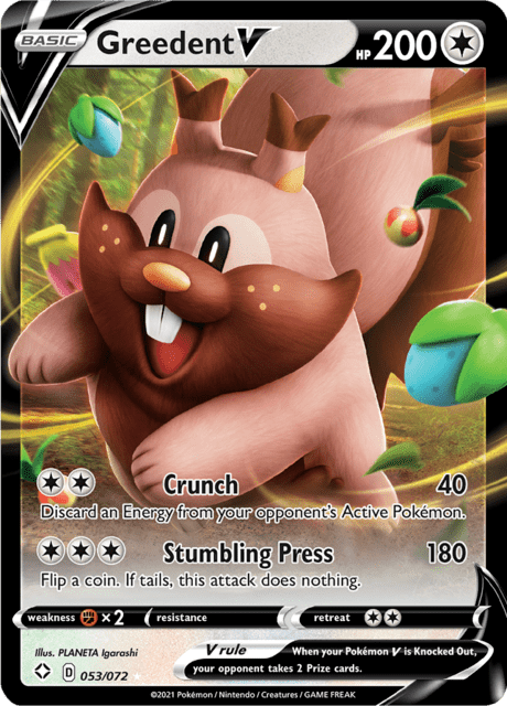 Greedent V - #53/72 - Pokémon Sword & Shield - Shining Fates