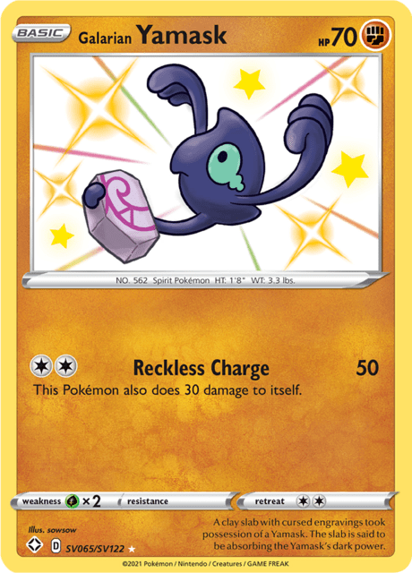Galarian Yamask - #SV65/SV122 - Pokémon Sword & Shield - Shining Fates