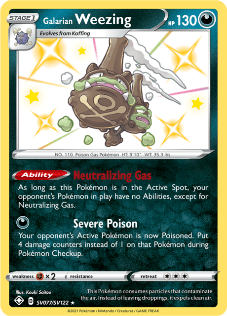 Galarian Weezing - #SV77/SV122 - Pokémon Sword & Shield - Shining Fates