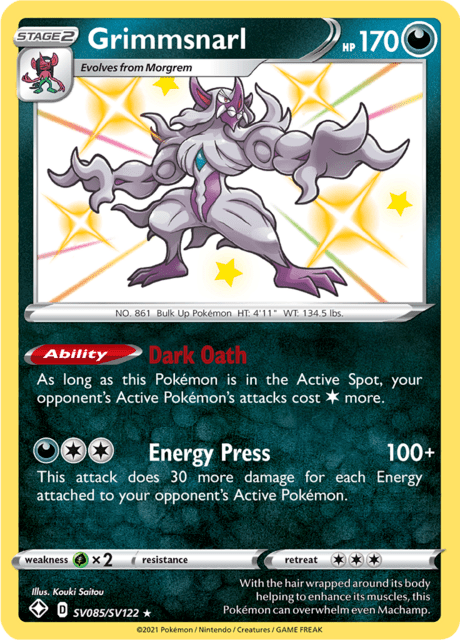 Grimmsnarl - #SV85/SV122 - Pokémon Sword & Shield - Shining Fates