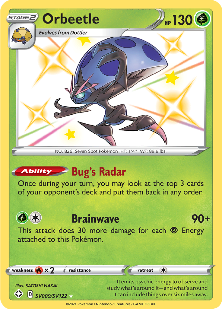 Orbeetle - #SV9/SV122 - Pokémon Sword & Shield - Shining Fates