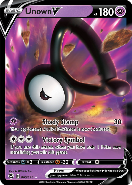 Unown V - #65/195 - Pokémon Sword & Shield - Silver Tempest