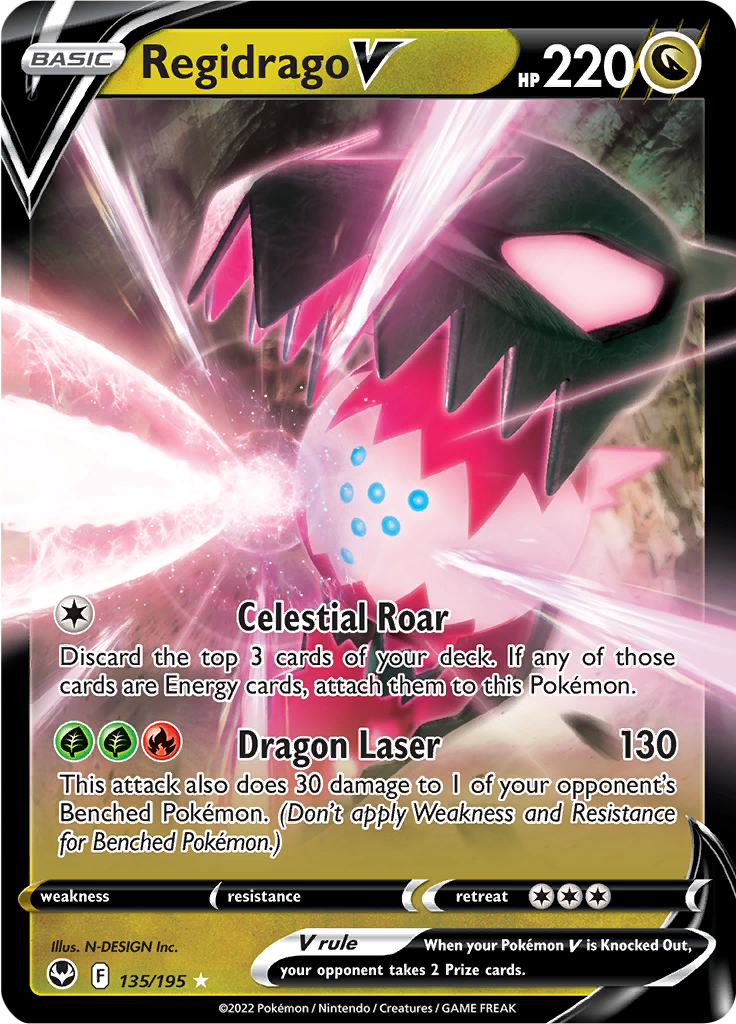Regidrago V - #135/195 - Pokémon Sword & Shield - Silver Tempest