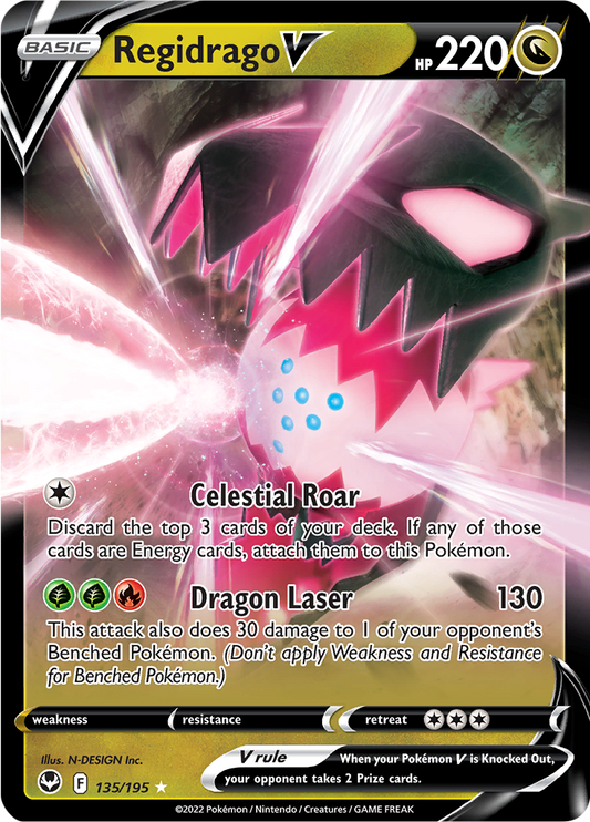 Regidrago V - #135/195 - Pokémon Sword & Shield - Silver Tempest