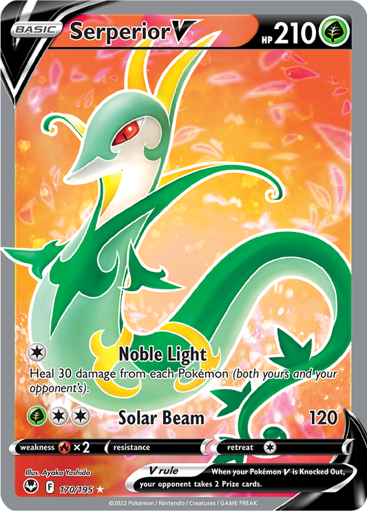 Serperior V - #170/195 - Pokémon Sword & Shield - Silver Tempest