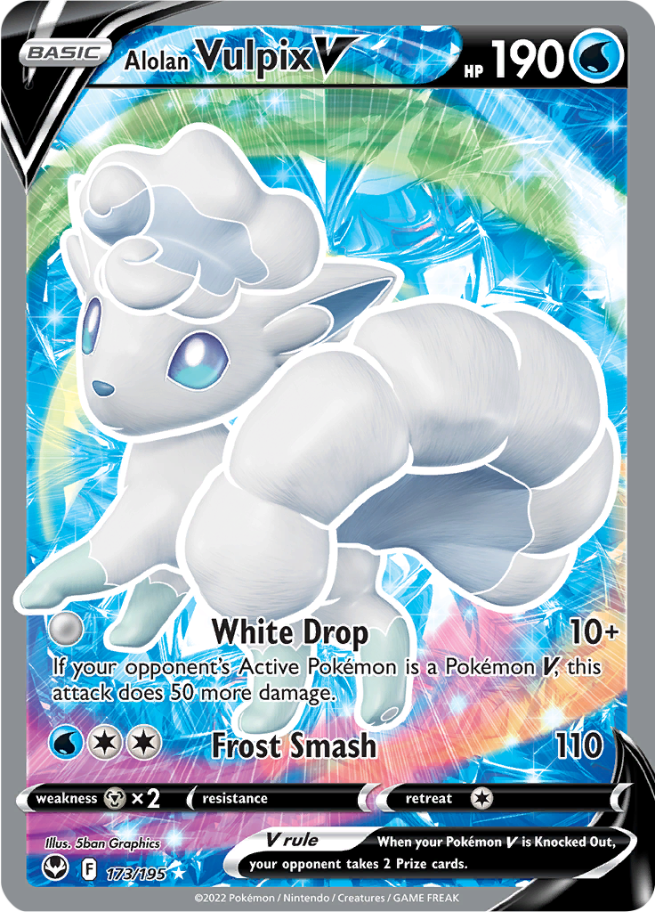 Alolan Vulpix V - #173/195 - Pokémon Sword & Shield - Silver Tempest