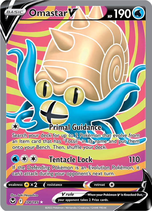 Omastar V - #174/195 - Pokémon Sword & Shield - Silver Tempest