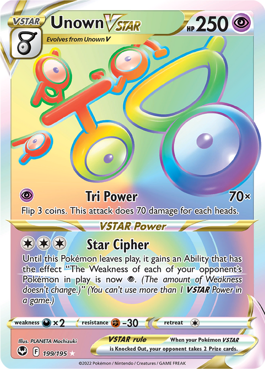 Unown VSTAR - #199/195 - Pokémon Sword & Shield - Silver Tempest