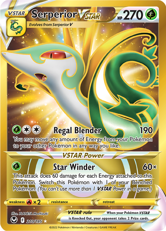 Serperior VSTAR - #210/195 - Pokémon Sword & Shield - Silver Tempest