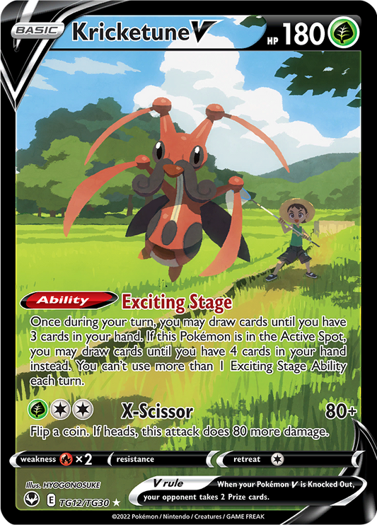 Kricketune V - #TG12/TG30 - Pokémon Sword & Shield - Silver Tempest