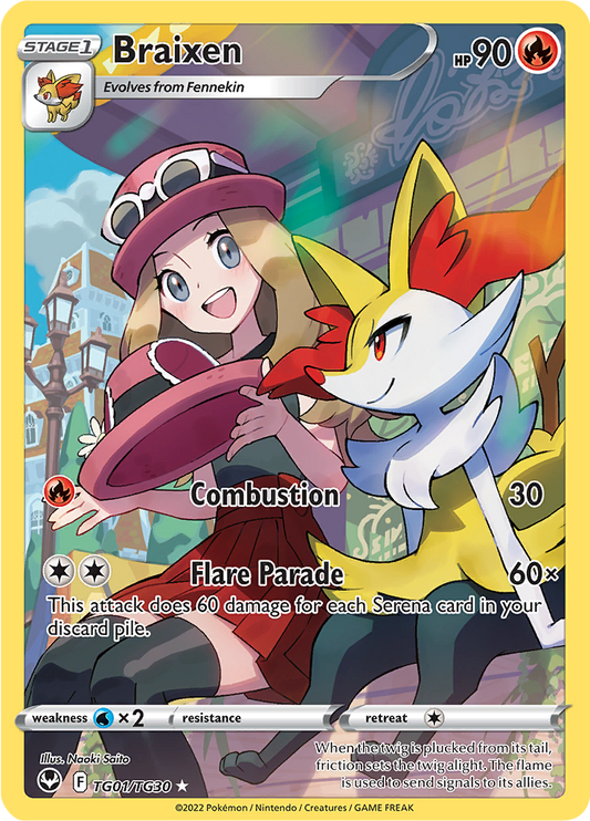 Braixen - #TG1/TG30 - Pokémon Sword & Shield - Silver Tempest
