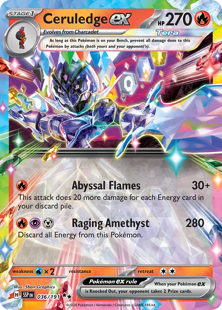 Ceruledge ex - #36/191 - Pokémon Scarlet & Violet - Surging Sparks