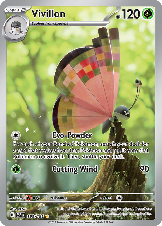 Vivillion - #193/191 - Pokémon Scarlet & Violet - Surging Sparks