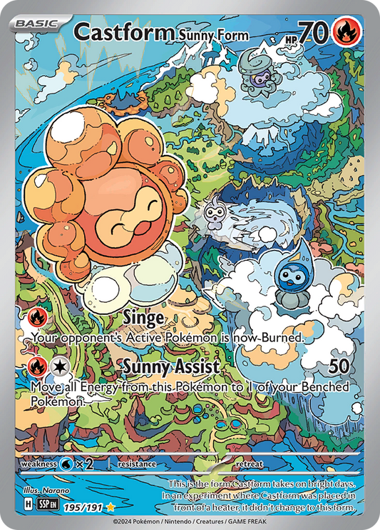 Castform Sunny Form - #195/191 - Pokémon Scarlet & Violet - Surging Sparks